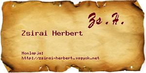 Zsirai Herbert névjegykártya